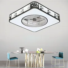 Светодиодный Ретро потолочный светильник с вентилятором люстры-вентиляторы для ресторана sleek минималистский Невидимый потолочный вентилятор с подсветкой