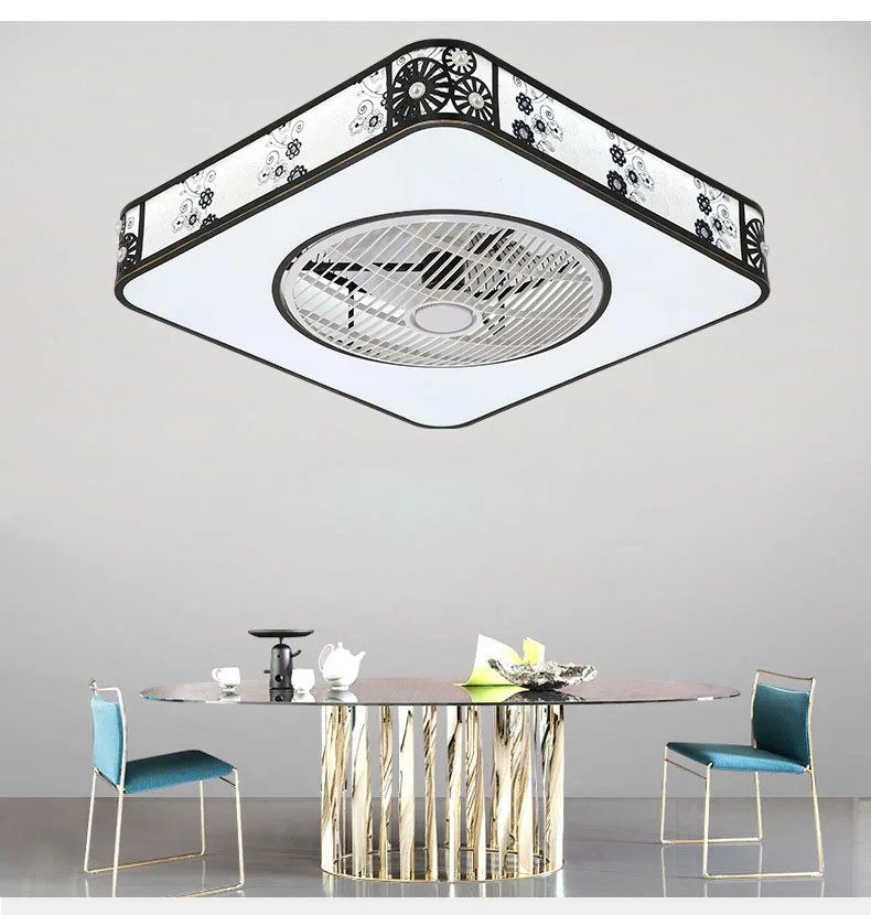 

LED Retro Ceiling Fan Light Ceiling Fan Light Restaurant Sleek Minimalist Invisible Ceiling Fans with Lights