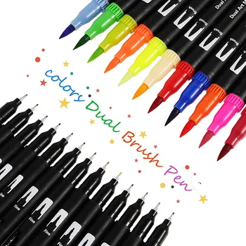 

12/24/36/48/72/100 Color Anime Marker Dual Brush Marker Brush Pen Color Double Head Art Pen Drawing Water Coloring Book