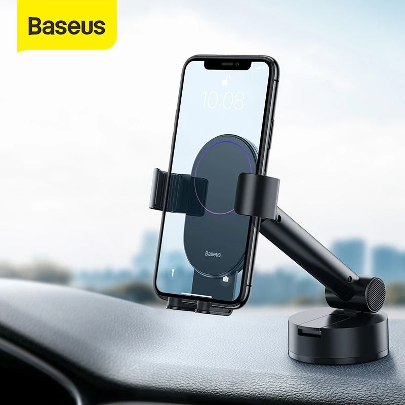 Baseus Car Phone Holder for Mobile Phone Holder Stand for iPhone Car Air Vent Mount Cell Phone Support in Car Phone Stand