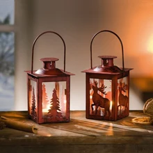 Рождественские подсвечники стеклянные металлические свечи с держателем свечи клетки подсвечники Рождественские Свадебные подставка для чайной свечи Декор