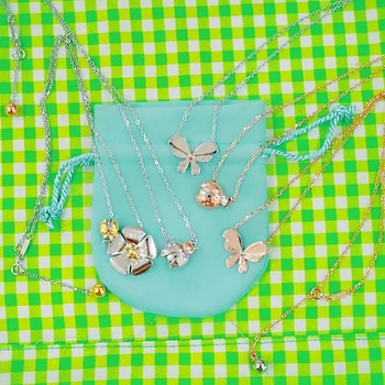 

Women high quality Love Bug Series Classic Flowers and ladybug S925 Sterling silver Necklace 1:1 Luxury brands Jewelry Logo gift