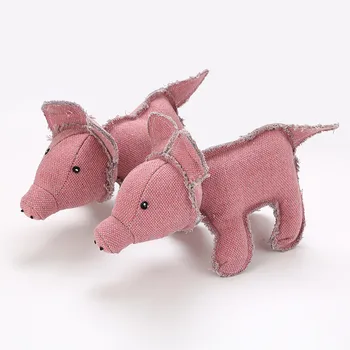 

1pcs Pet Toys for Dog Chewing Toy Chew Bone Slipper Squeaky Ball Dog Toys Pet Soft Fill Cotton Red Pig Shape Teeth Grinding