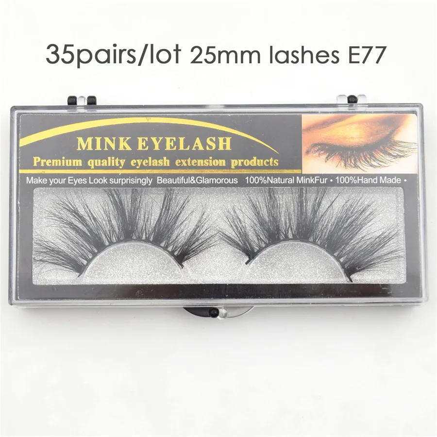 35 pairs E77 35 пар/лот Visofree 25 мм ресницы 3d норковые ресницы макияж норковые ресницы 25 мм ресницы драматические толстые накладные ресницы ресниц - Цвет: 35 pairs E77