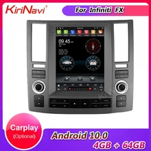 KiriNavi-Radio con GPS para coche, reproductor de DVD con Android 10,4, 1 Din, Unidad Central automotriz para Infiniti FX FX35 FX45, 4G, 10,0 pulgadas