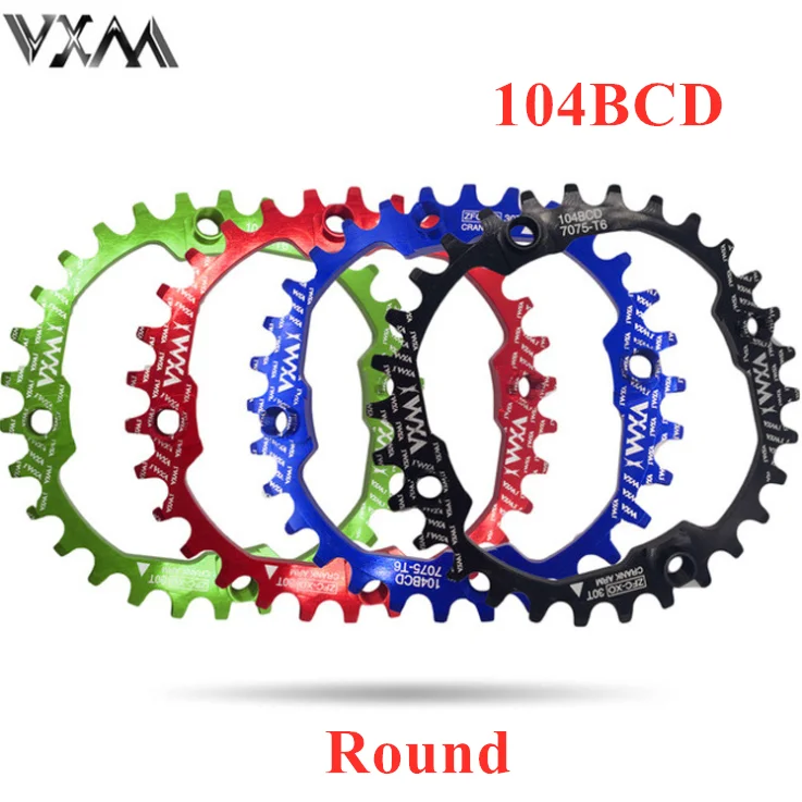 VXM 104BCD круглая узкая широкая цепь MTB горный велосипед 32T 34T 36T 38T зубчатая пластина