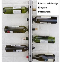 Нержавеющая сталь красное вино полка настенная подвесная Вертикальная креативная Винная стойка подвесная настенная трубчатая Европейская Винная стойка