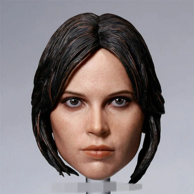 

1/6 Felicity Jones Head Sculpt Female Head Carving Model Fit 12'' Soldier Action Figure Body Dolls