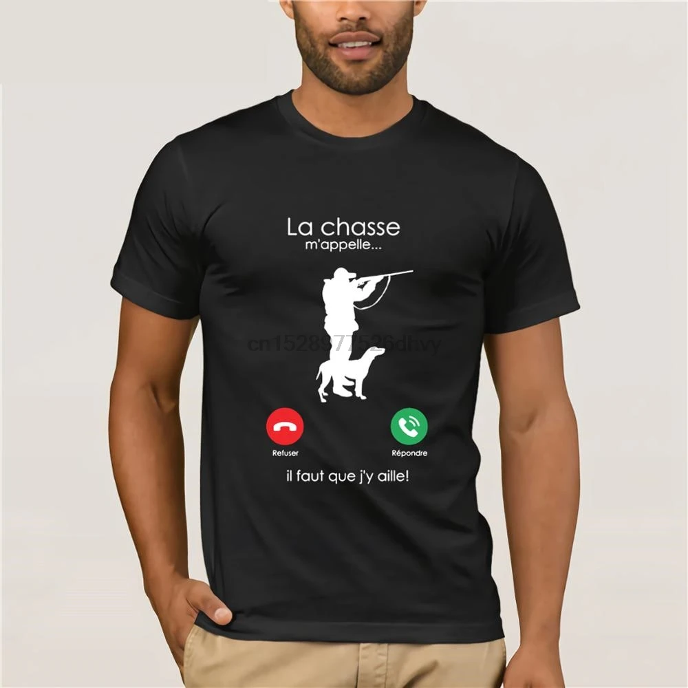 Мужская футболка с надписью La Chasse Mappelle S - Mɺppelle Refuser Reponde Il Faut (S-3XL) модная одежда