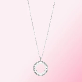 

2019 100% 925 Sterling Silver Classic Circle Necklace Women Charm Fashion Personality Jewelry Free shipping Wholesale