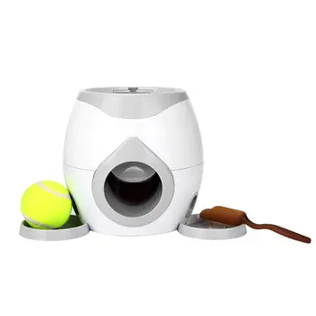 

1 pcs Pet dog reward machine interactive training smart feeder tennis feeding bucket toy automatic leaker