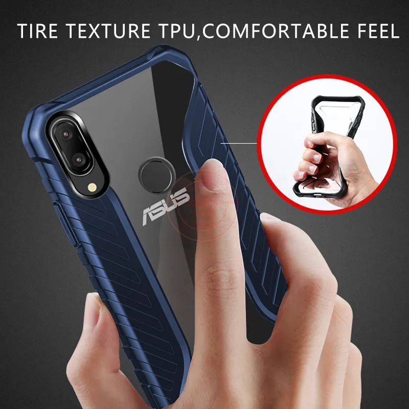 Чехол для телефона Rzants для Asus ZenFone Max Pro M1, армированная шина+ Прозрачный Прочный, гибридный, ударопрочный чехол с защитой от царапин