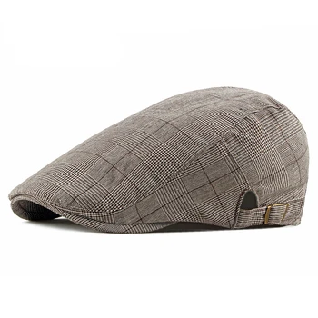 

2019 New Men's Cap Retro Casual Ivy Hat Summer Golf Newsboy Driving Cabbie Hat Flat Cap Simple Fashion Peaked Cap