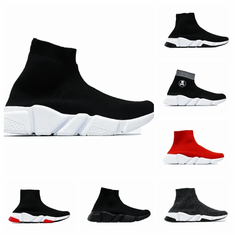 

2020 New Arrival Fashion Mesh Running Shoes Men Women White Pink Black Sport Speed Mid Socks Sneakers Trainers Size 36-45