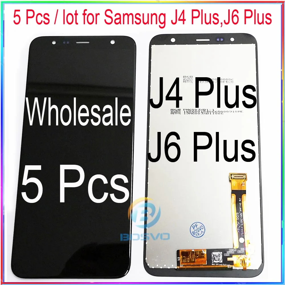 Оптовая продажа 5 шт./лот для samsung J4 Plus J415 J410 ЖК-дисплей с сенсорным дигитайзером в
