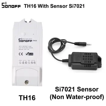

SONOFF TH16 Humidity Sensor Switch Wireless Temperature Monitor Wifi Smart Home Remote Controller Work With Google Home Alexa