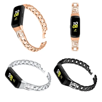 

For Samsung Galaxy Fit SM-R370 Strap Diamond Stainless Steel Bracelet Metal Watchband For Galaxy Fit Watch Band Wristband