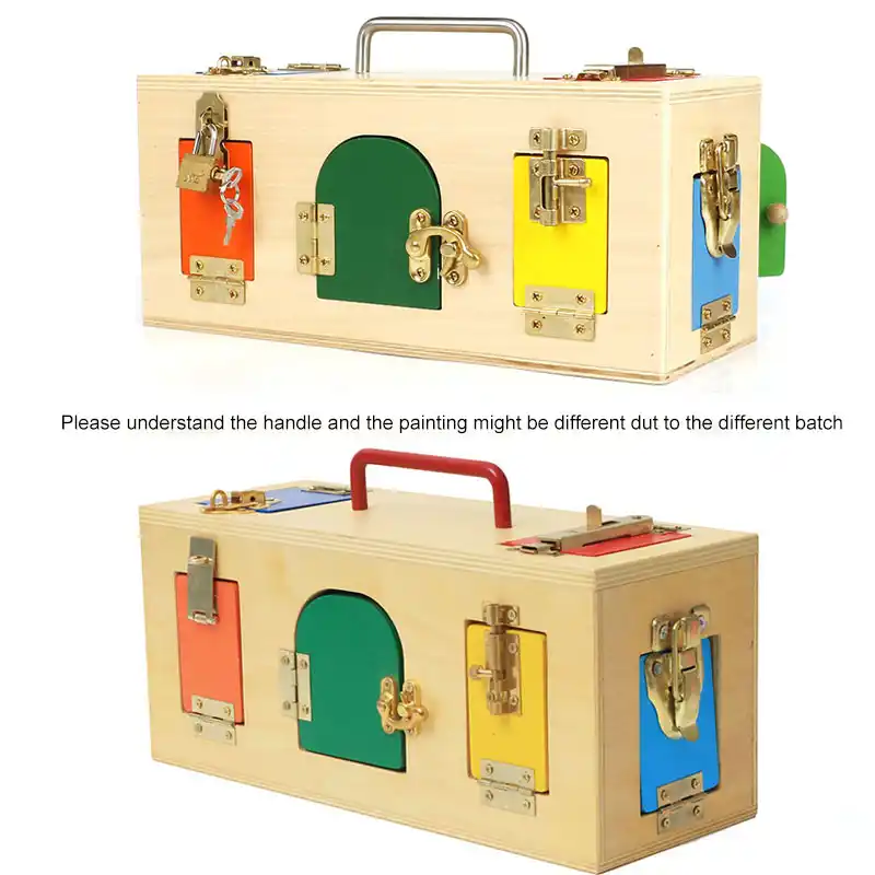 lock box wooden activity toy