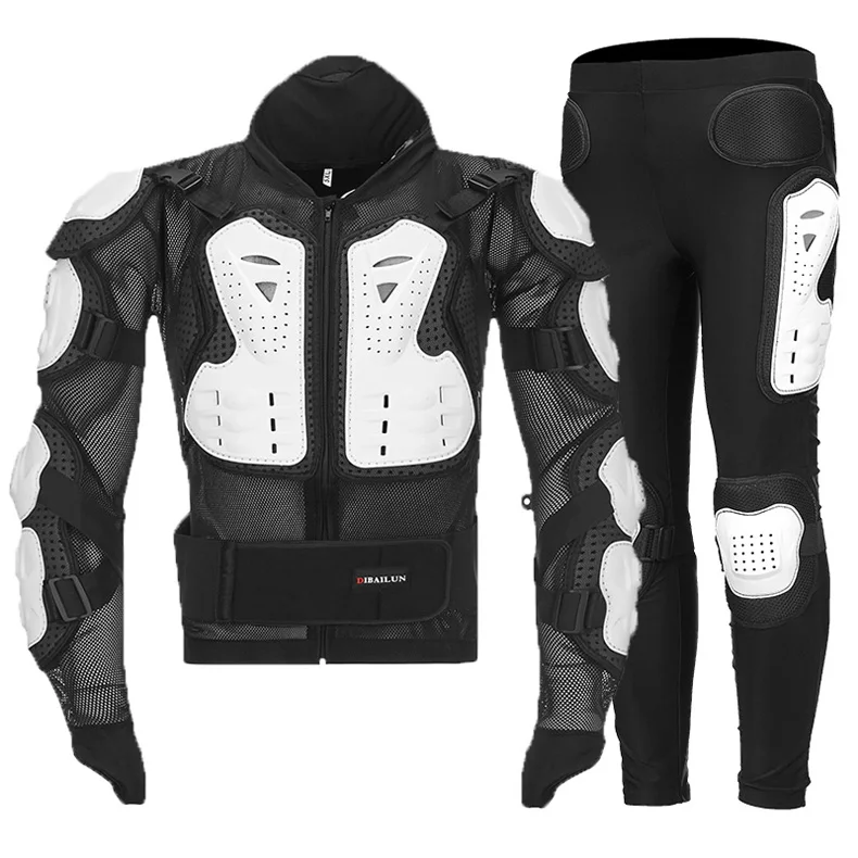 Gpcross Motorcycle Reflective Armor Jackets& Pants Motorbike Full Body Armour Protective Gear Moto Racing Clothing Jackets