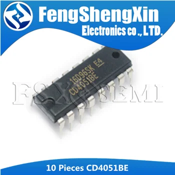 

10pcs/lot CD4051BE CD4051 DIP16 CMOS Analog Multiplexers/Demultiplexers with Logic Level Conversion IC