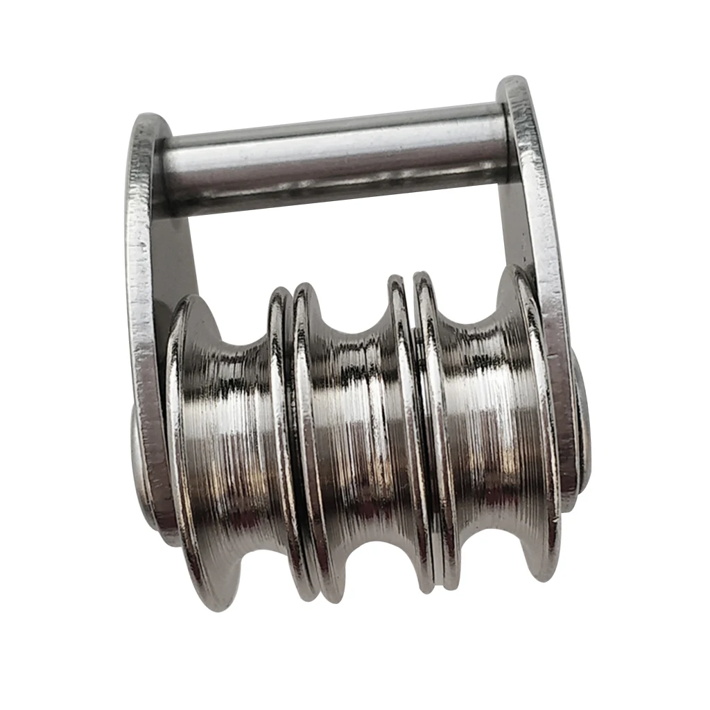 316 Stainless Steel Windsurfing Sail Tack Triple Pulley Hardware Accessories for 4mm-5mm Rope