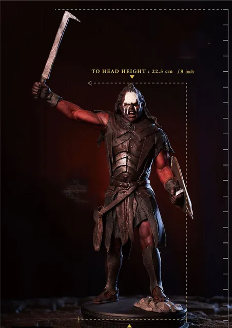 In Stock Collectible Asmus Toys LOTR8IN003 8 inches Full Set Strong Orc Lurtz Action Figure Model for Fans Gifts 3