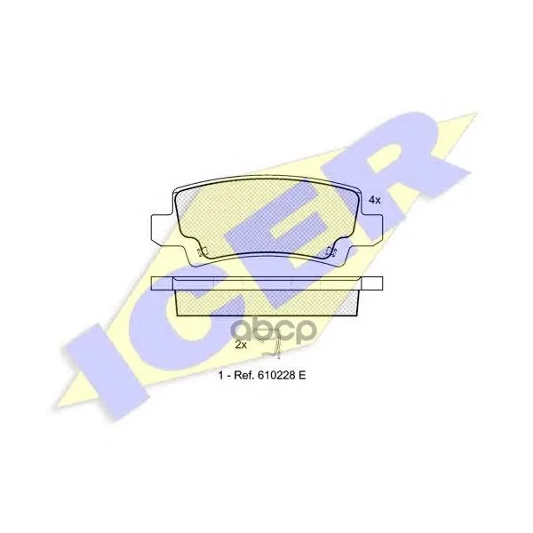 181514_колодки Дисковые Задние! Диск 15" Toyota Corolla 1.4i/1.6/2.0d 01 /Verso 1.8wti/2.0d 02 Icer 181514 Icer арт. 181514