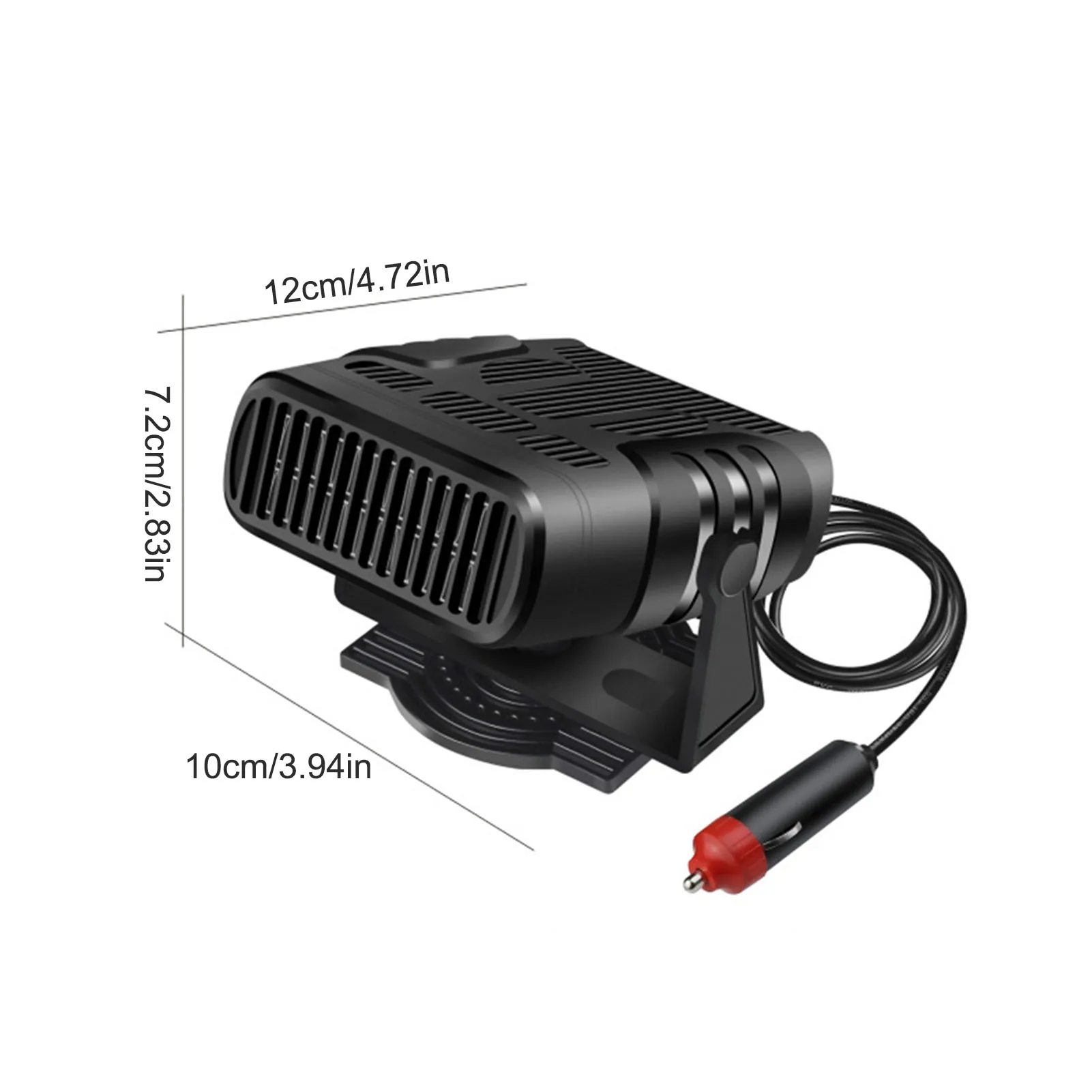 Car Fan Heater 12v 150w Portable Car Heater Defroster, 3 In 1 Heater For Car  Windshield Defroster Demister, 360 Rotation Fast Heating & Cooling, Low N