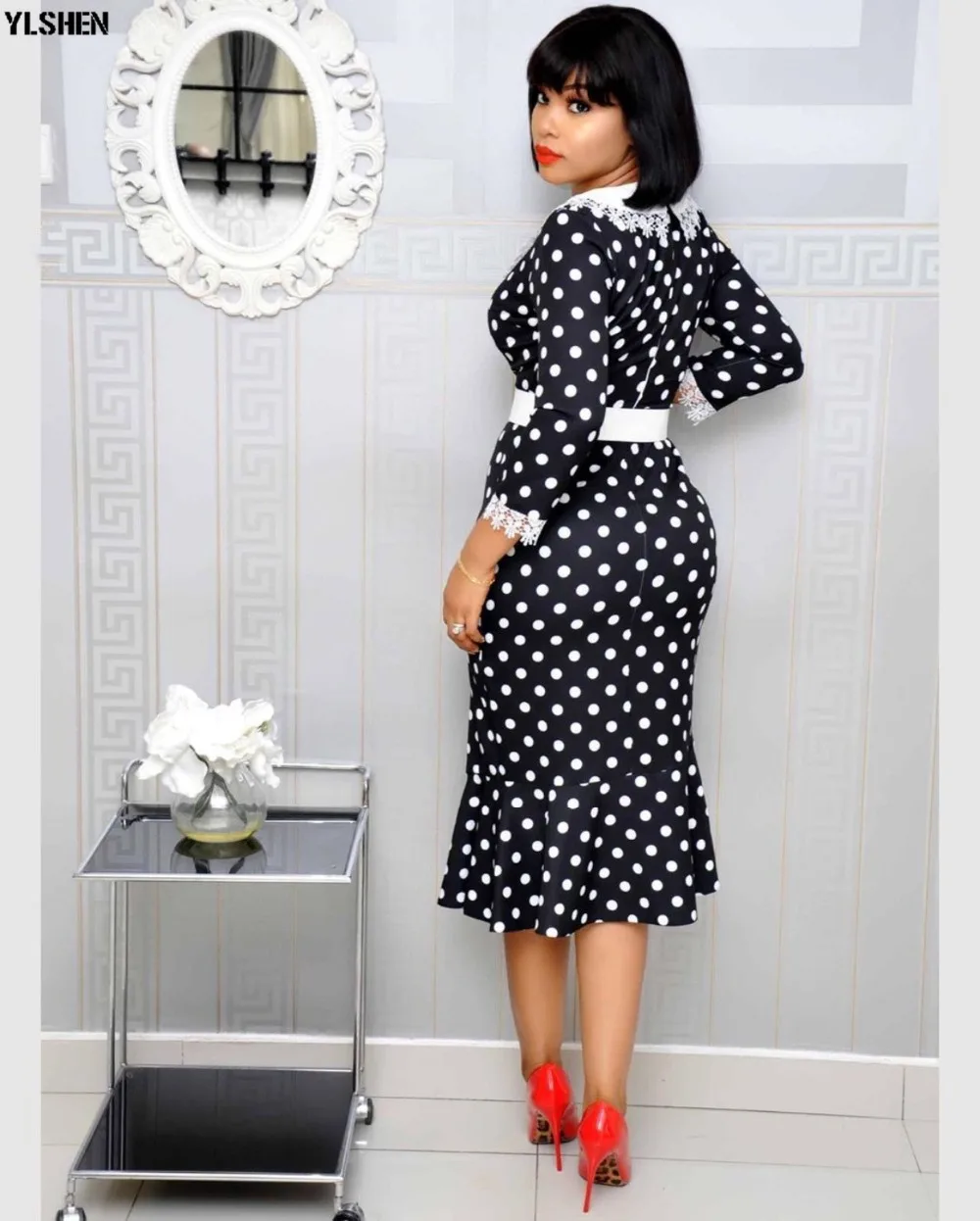 African Dresses for Women Dashiki Dot African Clothes Bazin Riche Ankara Africa Dress Fashion Party Slim African Skirt Clothing 07