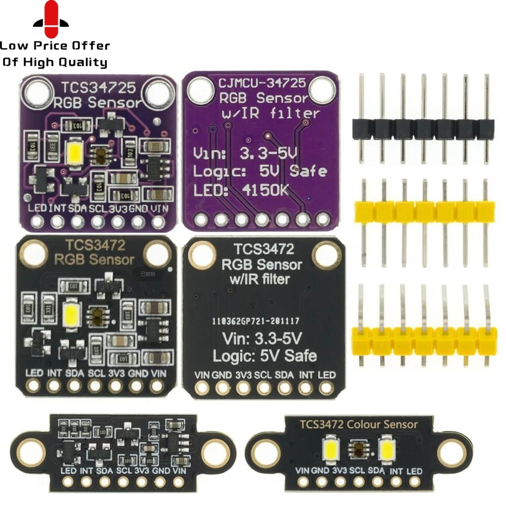 10 шт. Новый SX CJMCU-34725 TCS34725 цветной датчик RGB макетная плата модуль | Электронные