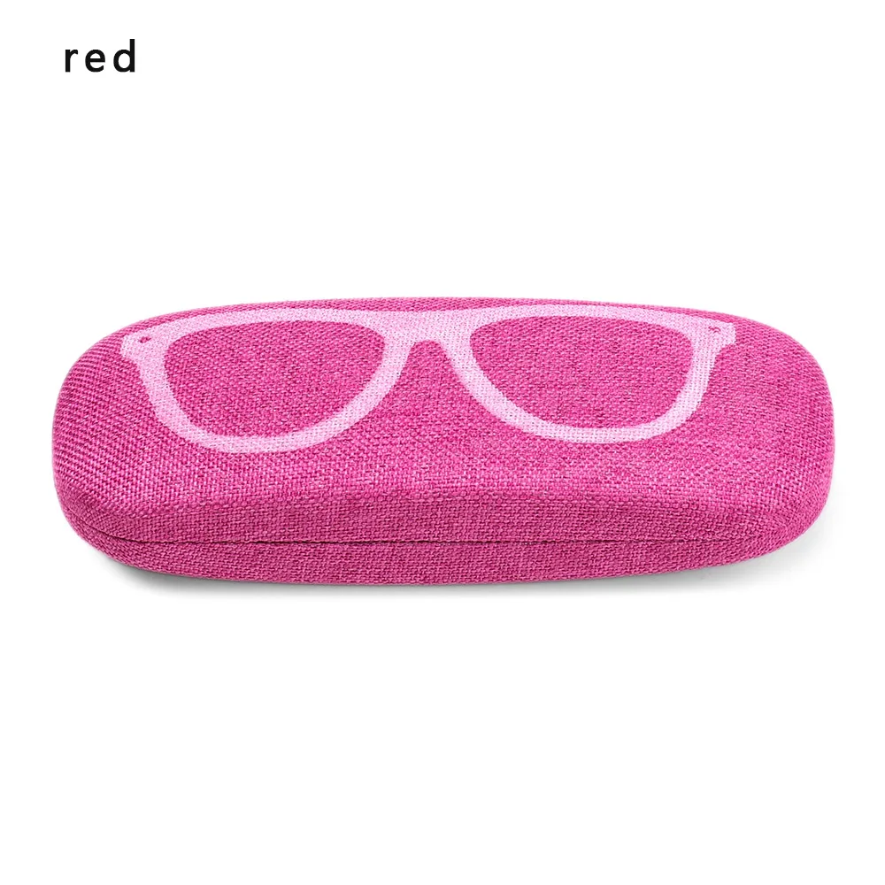 1 шт. Модная Портативная жесткая оправа, коробка для очков, яркие цвета, Чехол для очков, металлические очки, защитные очки, аксессуары - Цвет: rose red