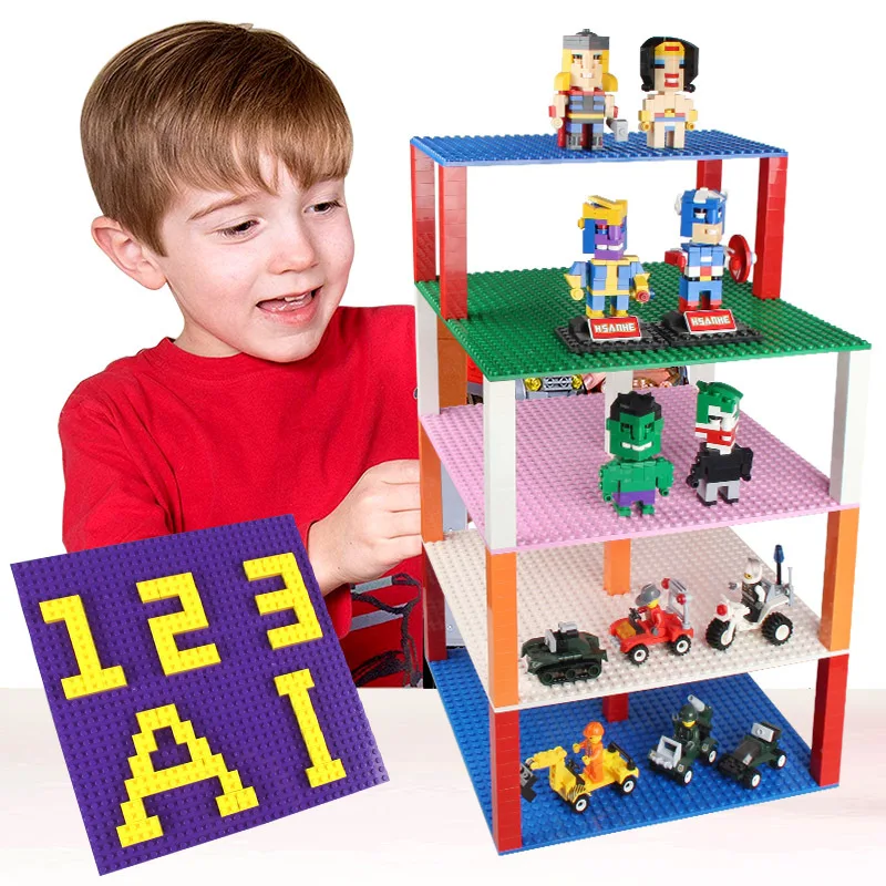 

High quality Baseplates 32*32 Dots Base Plate Double-sided ABS Plastic Bricks DIY duploed Building Blocks BasePlate Board toys