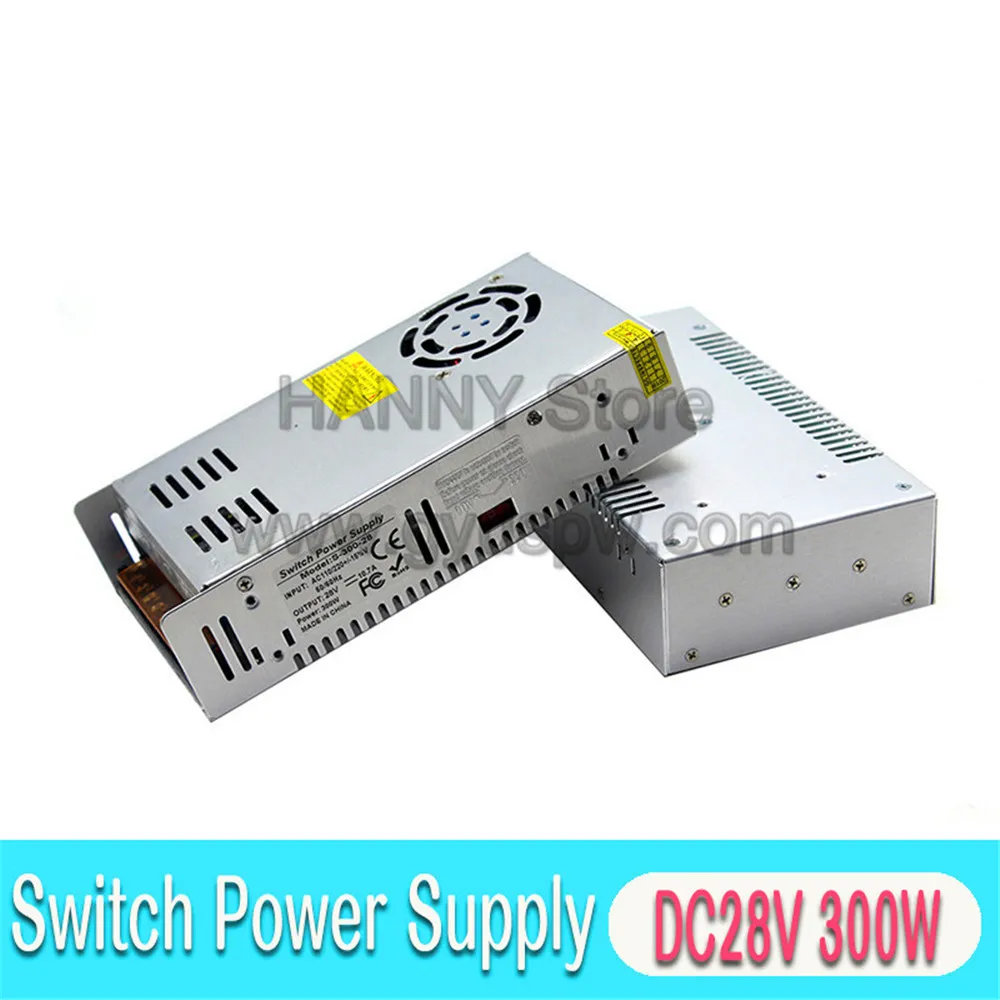 DC Питание 28V 10.7A 300 Вт Светодиодный драйвер Трансформатор 220 В 110 В переменного тока до DC28V импульсивный источник питания для светодиодный освещения монитор CCTV машинного оборудования
