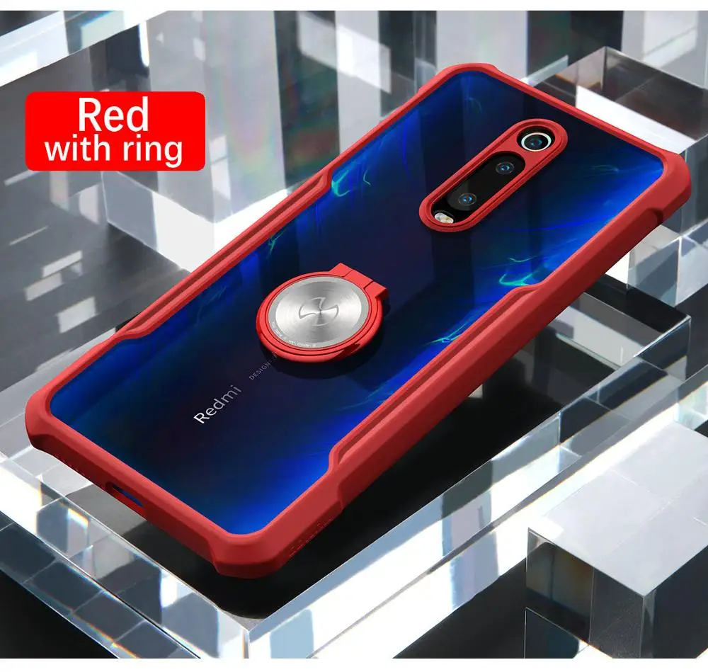 Red-with ring Xundd ультра тонкий для Xiaomi mi 9T Pro Чехол с магнитным кольцом для Red mi K20 Pro Чехол для телефона 360 полная защита K30 задняя крышка - Цвет: Red-with ring