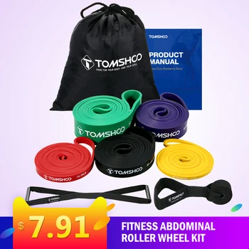 

TOMSHOO Fitness Equipment Pull Up Assist Bands Set Resistance Bands Loop Powerlifting Exercise Stretch Fitness Band Workout