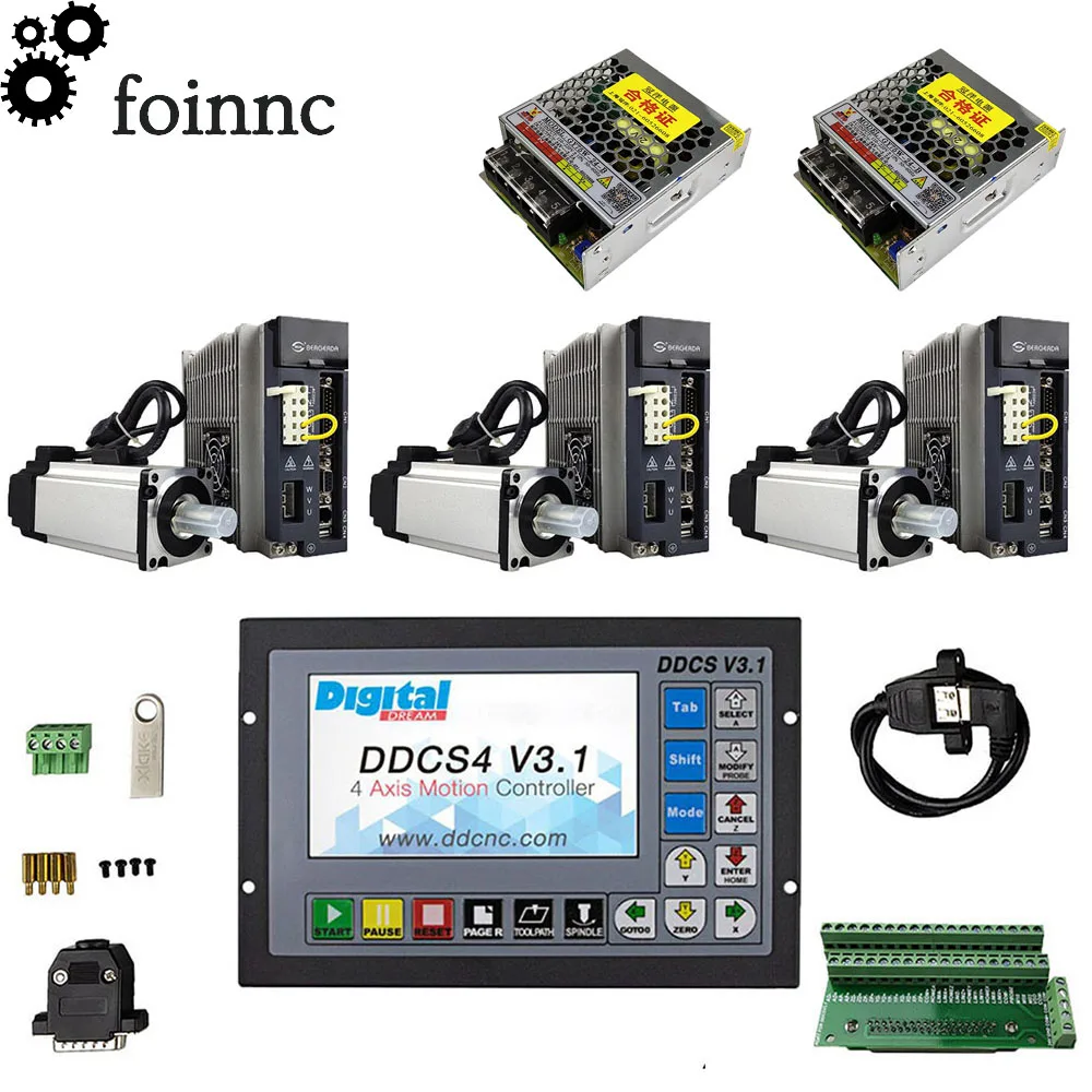 CNC kit ddcsv3.1 система управления движением 3 осевая 750 Вт 220 В серво двигатель в