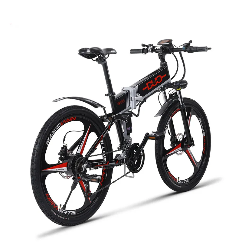 Ebike Электрический горный велосипед 26 дюймов Fodling e-Bike с ЖК-дисплеем и дисковым тормозом - Цвет: Ebike