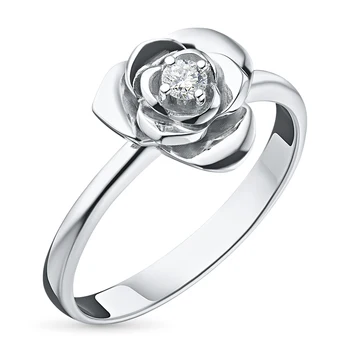 

White gold ring with a diamond e0901kts04200870