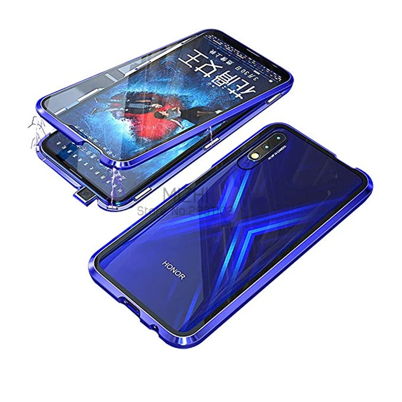 huawei silicone case Hai Mặt Kính Cường Lực Honor 9 X HLK-AL10 Trường Hợp Từ Kim Loại Ốp Lưng Dành Cho Huawei Honor 9 X X9 Pro Honor 9X coque Etui 6.59 waterproof case for huawei Cases For Huawei