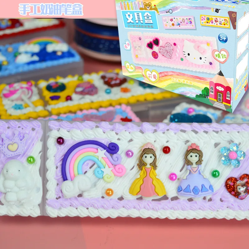 Childrem DIY Материал посылка для моделирования кремовая глина пенал для детей ручной работы DIY живопись канцелярская коробка для хранения игрушка
