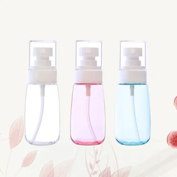

3pcs Plastic Empty Spray Bottle U-shape Sunscreen Bottle Thick Bottle Body Thick Bottom Transparent Small Container for Make Up
