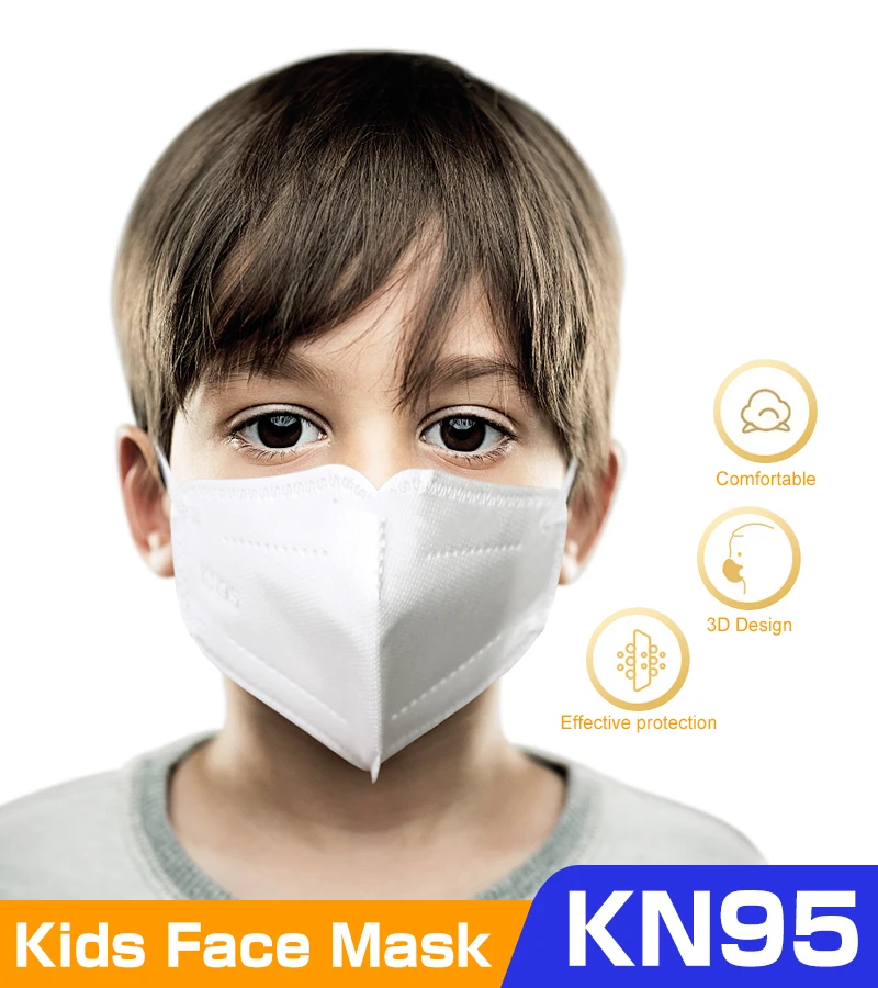 KN95 chico máscaras niños Mascarillas más grueso KN95 polvo máscara protectora boca FFP2 respirador FFP3