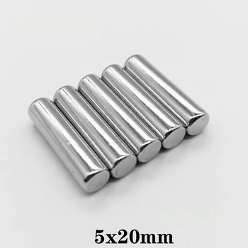 

5~150PCS 5x20 mm Rare Earth Magnets Diameter 5x20mm Small Round Magnets 5mm X 20mm Permanent Neodymium Magnets strong 5*20 mm