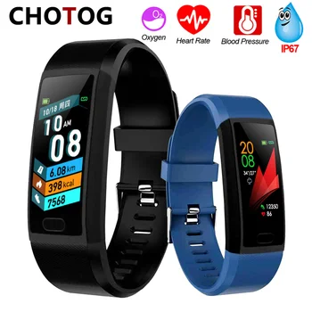 

Smart Bracelet Heart Rate Waterproof Fitness Tracker Bracelet Watch Fitness Bracelet Blood Pressure Oxygen Smart Band Watch Men