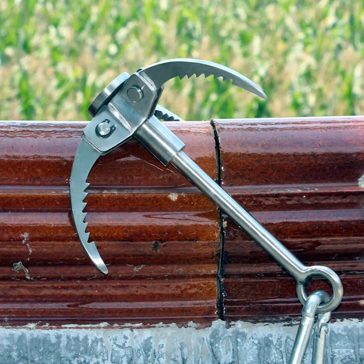 Skup Wysokiej jakości stal nierdzewna hak składany Survival Claw wielofunkcyjny odkryty Camping piesze wycieczki wspinaczka akcesoria