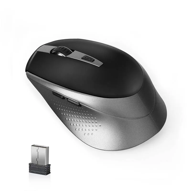 JOYACCESS Бесшумная 2,4 ГГц Беспроводная мышь для ноутбука, портативная Бесшумная мышь, эргономичная компьютерная мышь для настольного компьютера, ноутбука, ПК, Mause - Цвет: Black gray