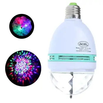 

Mini Rotating Lamp LED Rotating Lamp Blue Green Red 3W E27 Crystal Ball Stage Light Party KTV Bar