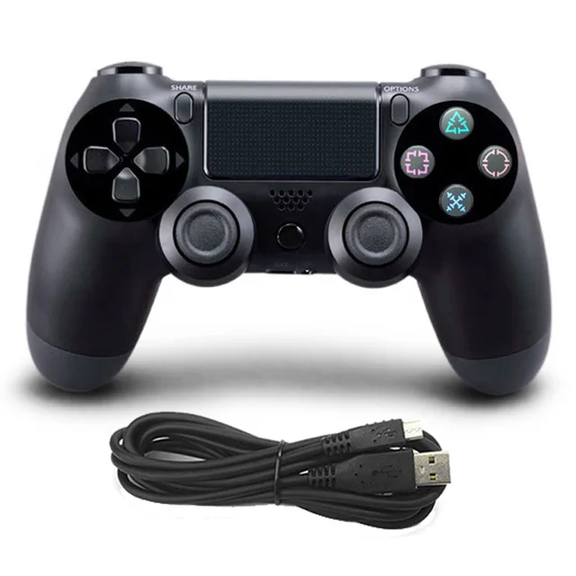 Black Проводной джойстик usb для PS4 Геймпад для игровой станции 4 контроллер для Dualshock 4 геймпад для PS4 консоль с полное колебание - Color: Black