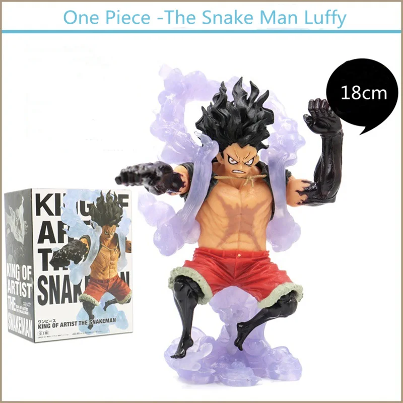 Аниме One Piece King of Artist The Snake Man Luffy Snakeman Monkey D Gear 4 фигурки Коллекционная модель из ПВХ
