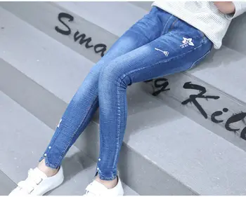 

2020 Girls Leggings New Spring Autumn Kids Star Jeans Girls Elastic Skinny Children Pencil Pants for 5 to 13 Years Kids Trousers